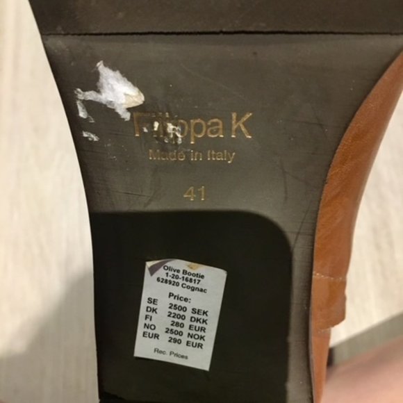Filippa K Brown Cognac Leather Boots 41 10 - Picture 6 of 6